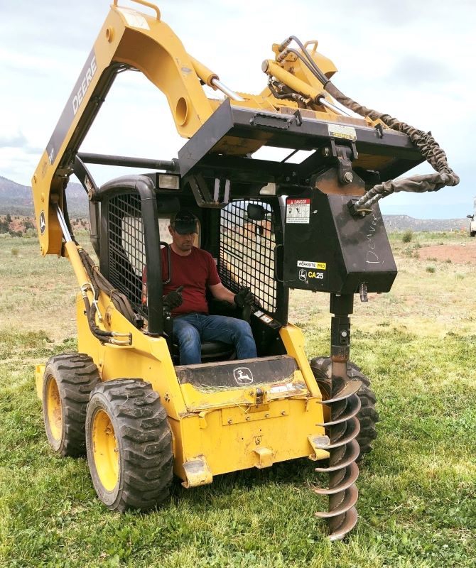 machinery digging hole