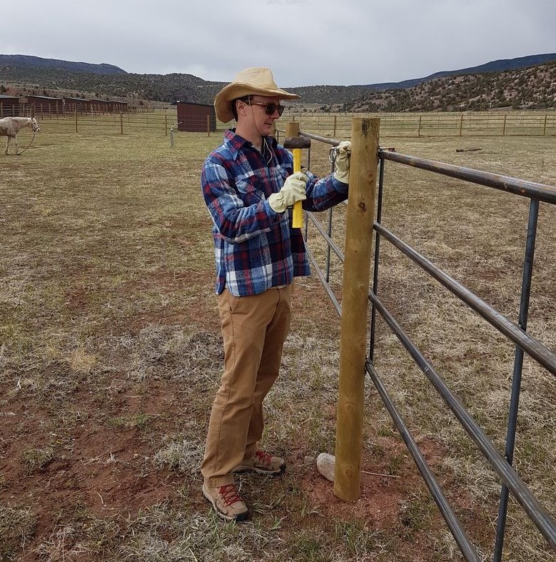 Repairing fence at the ranch