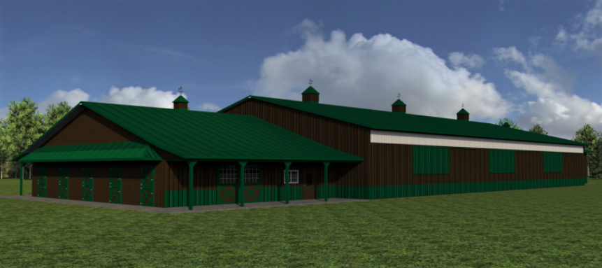 Rendering of new barn